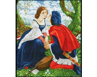 Patrón de punto de cruz de Romeo y Julieta: Confesión de amantes (Patrón PDF)