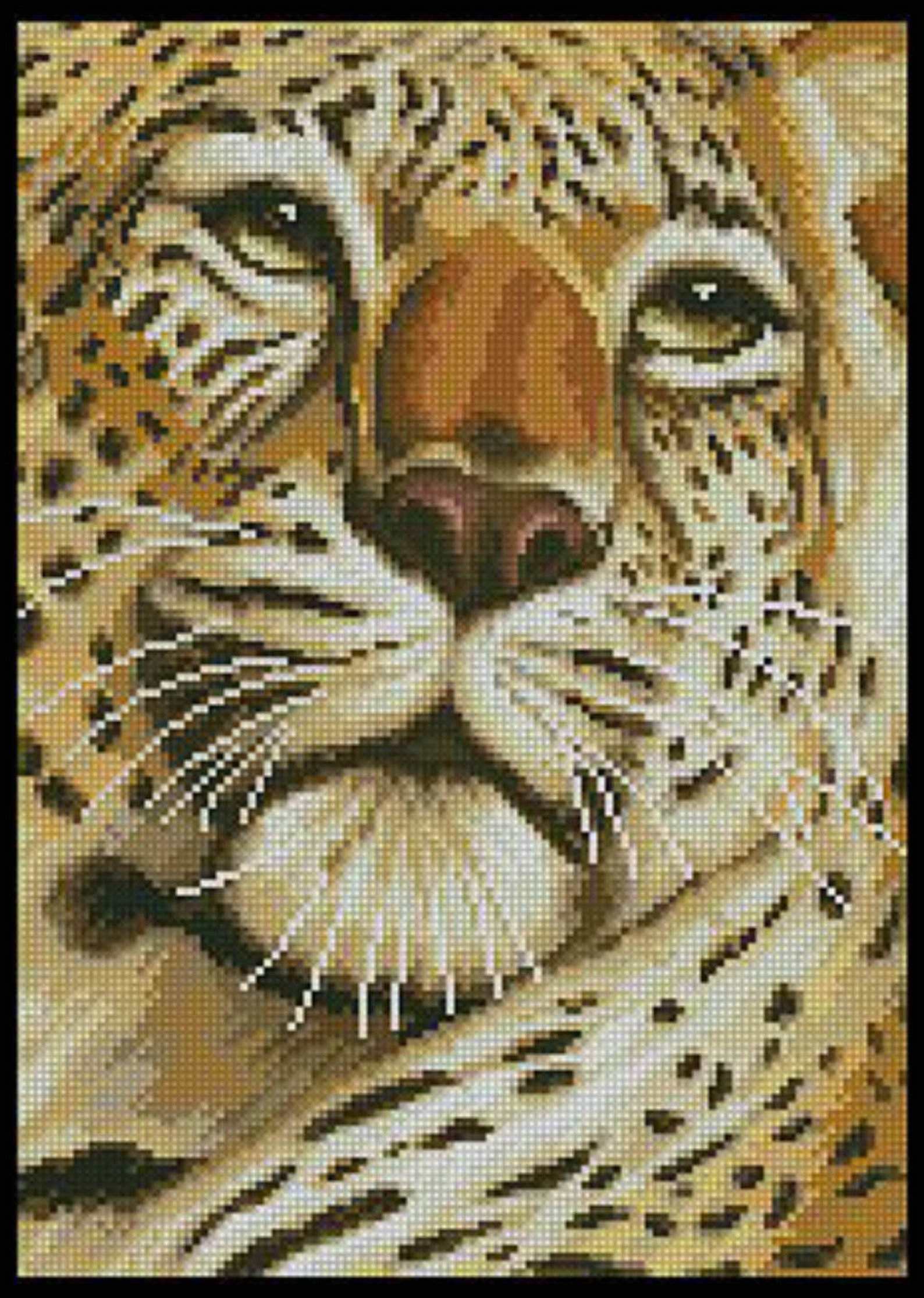 Leopard Cross stitch Instant Download PDF Pattern Etsy