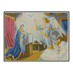 Annunciation Blessed Virgin Mary Angels Counted Cross stitch Instant Download PDF Pattern