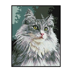 Charming Cat Amy Kitten Animals Counted Cross stitch Instant Download PDF Pattern