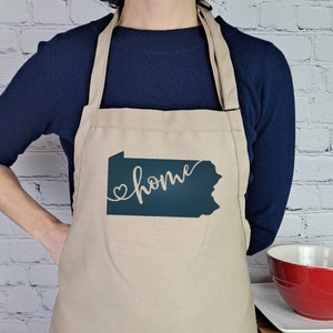 Pennsylvania gift apron love home state embroidery baking apron perfect for her