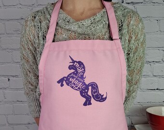 動物刺繍エプロン 4点セット 選べるときめき刺繍エプロン】【名入れ刺繍】ワンピースエプロン