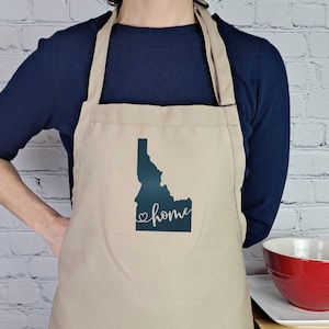Idaho Embroidered Apron love our home state kitchen cooking baking apron perfect gift for her