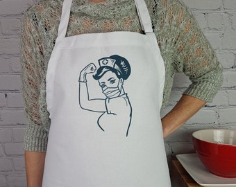Nurse Yes we can Embroidered kitchen Apron