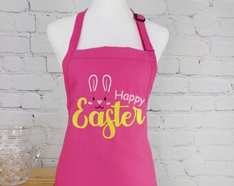 Embroidered Easter Bunny Apron: Spring Kitchen Accessory