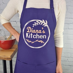 Custom Embroidered Kitchen Apron, Personalized Gift
