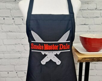 Custom Embroidered Grilling Apron: BBQ Master Gift