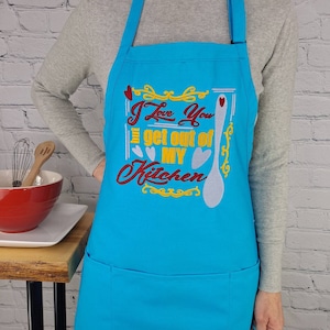 Delantal divertido Te amo pero sal de mi cocina delantal de cocina