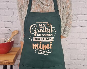 Custom Embroidered Mom Apron: 'My Greatest Blessings'