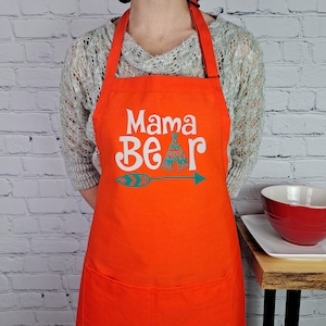 Mama bear apron mom kitchen apron perfect mothers day gift for her