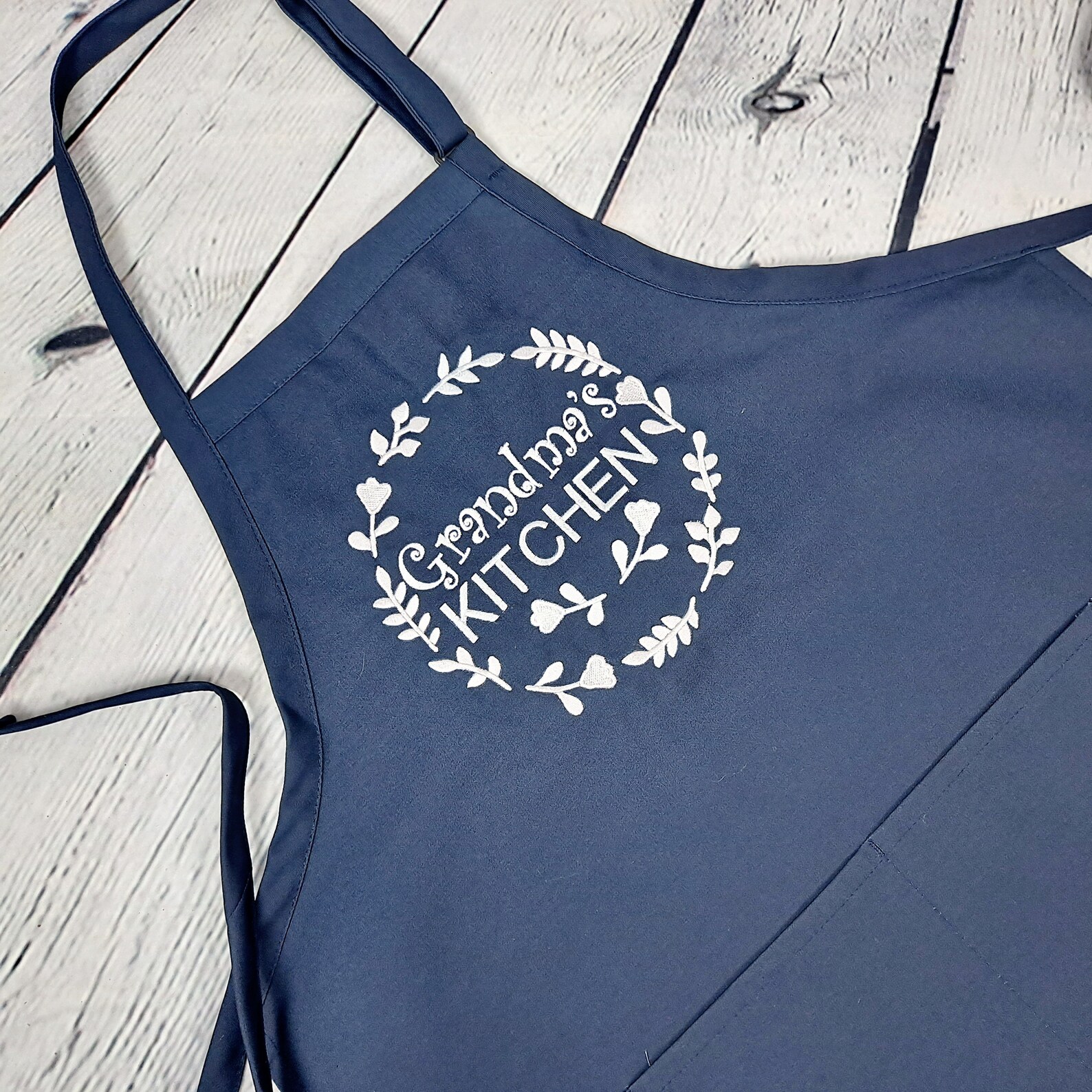 Customizable embroidered apron Personalize name kitchen apron Etsy