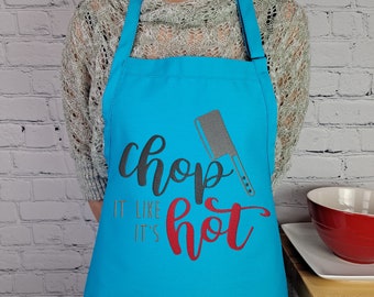 Grembiule "Cut It Like It's Hot": regalo da chef ricamato