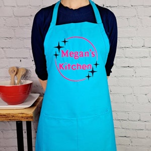 Personalized Embroidered Kitchen Apron: Custom Name Gift