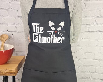 Funny Catmother Apron: Gift for Cat Moms & Chefs