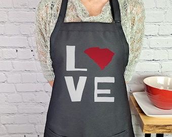 Embroidered South Carolina Apron: State Pride Gift