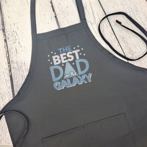 Dad apron Best in the Galaxy embroidered kitchen apron great gift for him