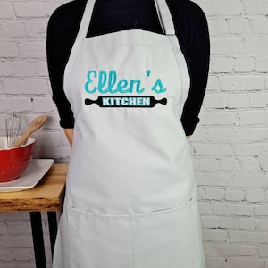Customizable apron Baking apron Embroidered apron with customized personalized name