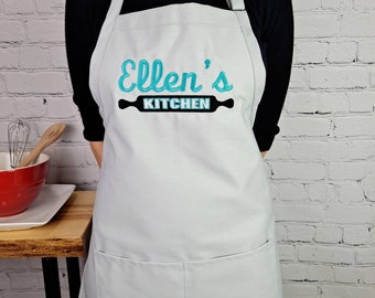 Delantal bordado personalizado: regalo de repostería personalizado, hecho en EE. UU.