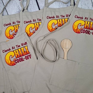 Chili Cook-Off Apron Bulk Pack: Embroidered Team Aprons
