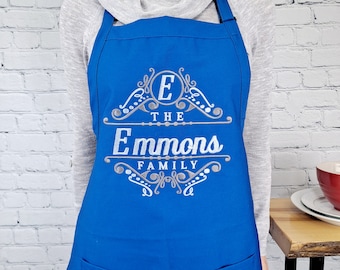 Grembiule personalizzabile Personalizza il nome del grembiule da cucina ricamato personalizzato con tasche