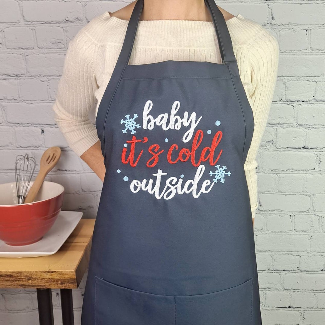 Embroidered Winter Apron, 