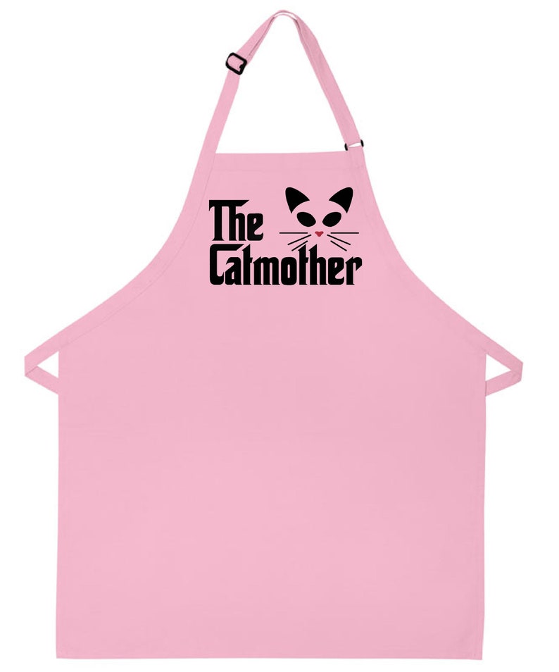Cat cooking Apron Catmother kitchen embroidered apron