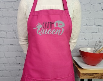 Camp Queen Apron for Camping RV Life and Outdoor Cooking