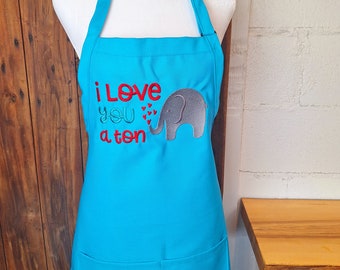 Valentinstag Schürze Ich liebe dich Valentinstag Elefant Schürze