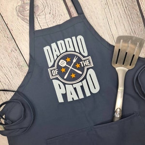 Dad apron Daddio of the Patio embroidered kitchen apron great gift for him