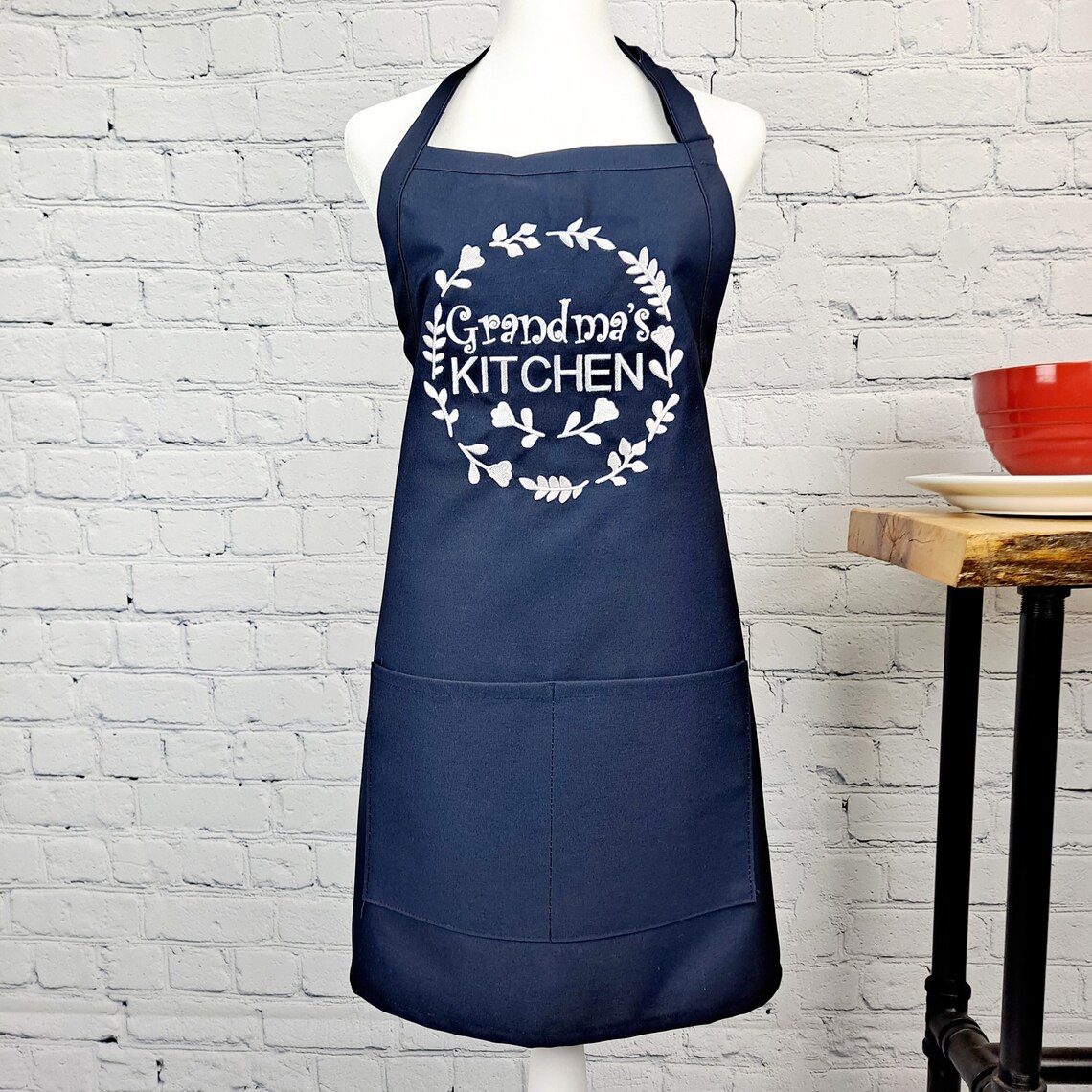 Customizable embroidered apron Personalize name kitchen apron Etsy