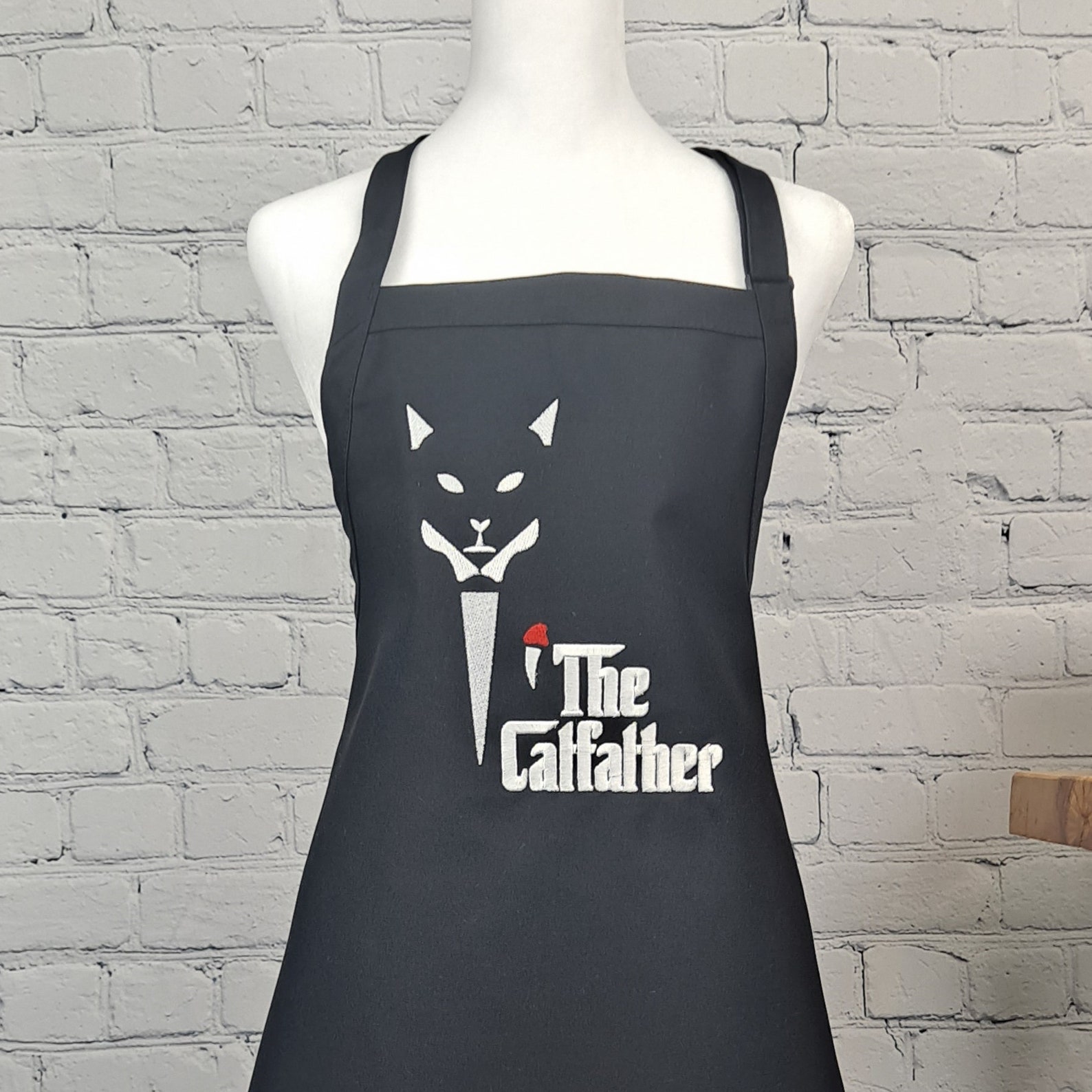 Catfather Embroidered Apron