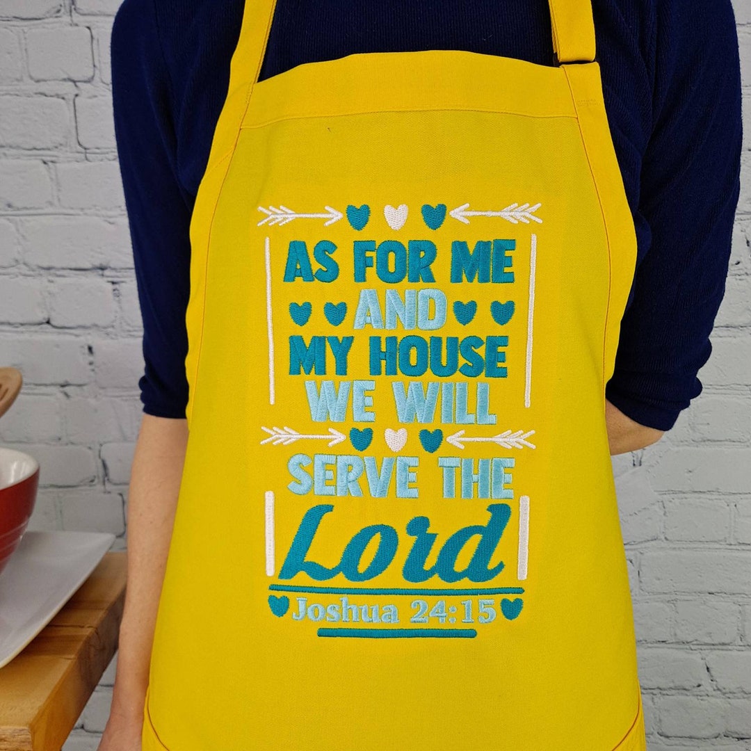 Bible Verse Apron Joshua 2415 Favorite Scripture Gift for Etsy