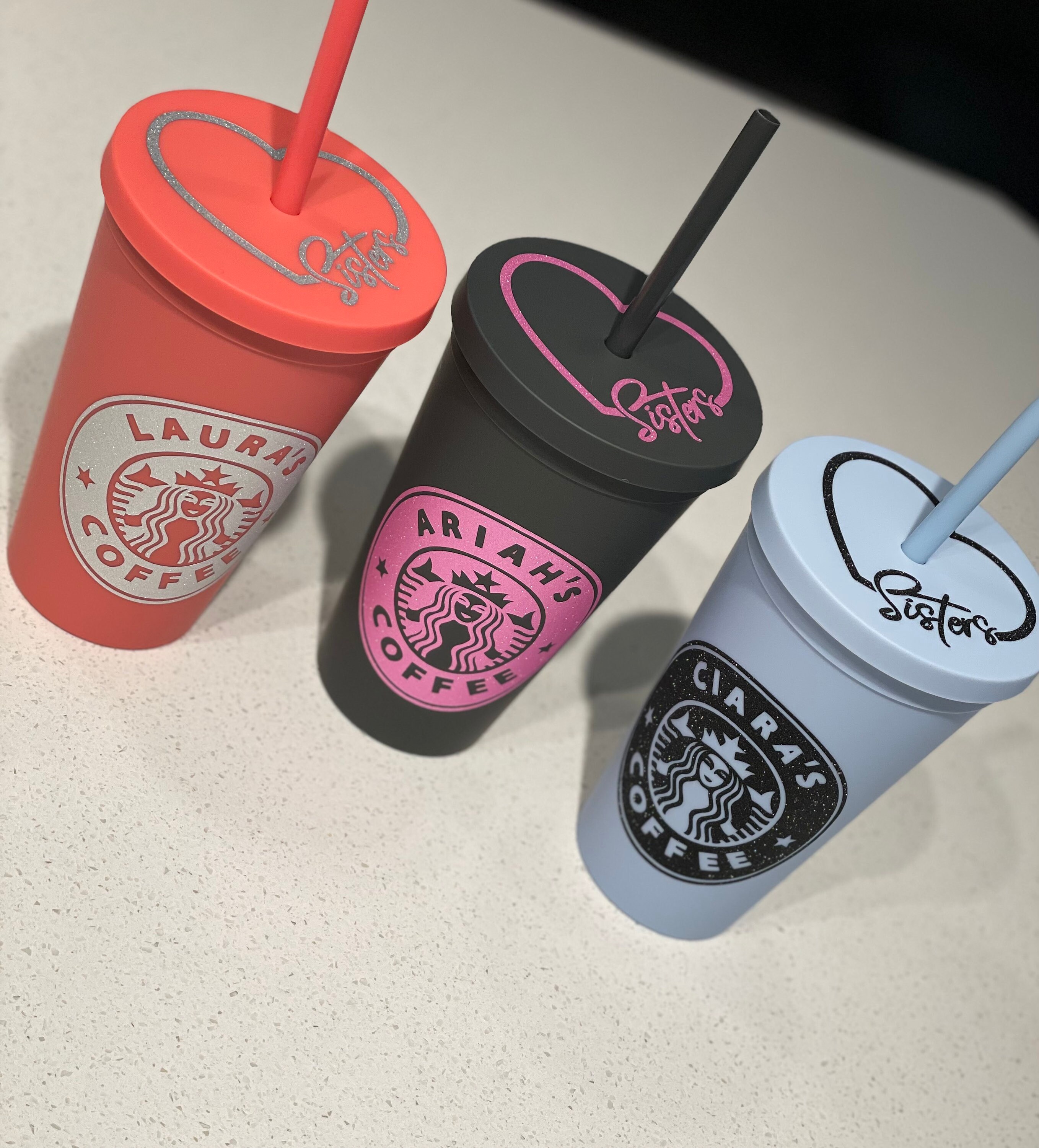 Personalized cup with straw Etsy