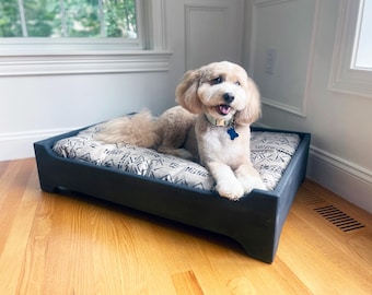 Solid Wood Pet Bed Hardwood Handmade in USA