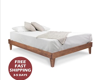 Modern Platform Bed Frame Hardwood Handmade