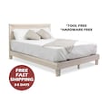 Hardwood Headboard Bed Frame, Tool-Free & Hardware-Free Assembly
