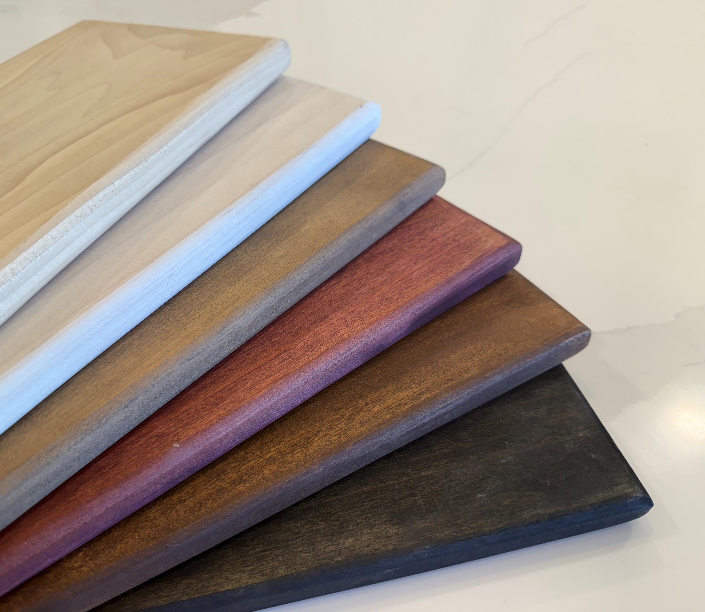 Stained Wood Samples - Lancaster County Crafted