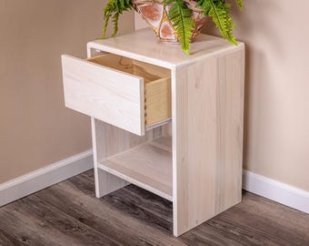 Hardwood Nightstand with Drawer