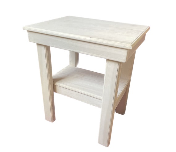 Hardwood Nightstand, Tool-Free & Hardware-Free Assembly, Choice of Stain