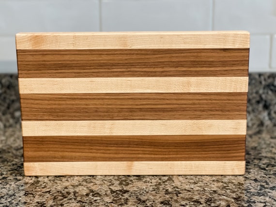 Small Striped Wood Cutting Boards 7x12, Walnut and Maple Cutting Board, Cutting  Board Gift, Gift Set for Holiday, Cooking Gift Set 