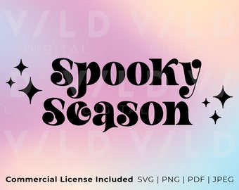 Spooky Season SVG File / Digital File for Venti Cold Cup / svg, png, jpg, pdf for Cricut and Silhouette / Halloween Graphics