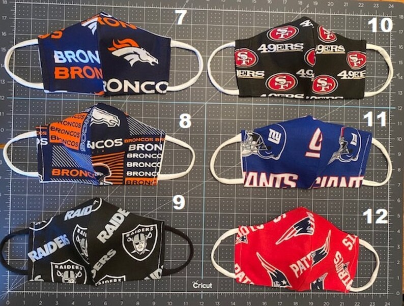 NFL Face Masks Best Masks Ever Etsy
