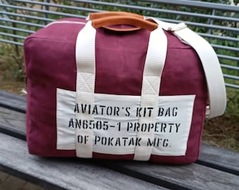 Waxed  Canvas Aviator&#39;s Kit Bag
