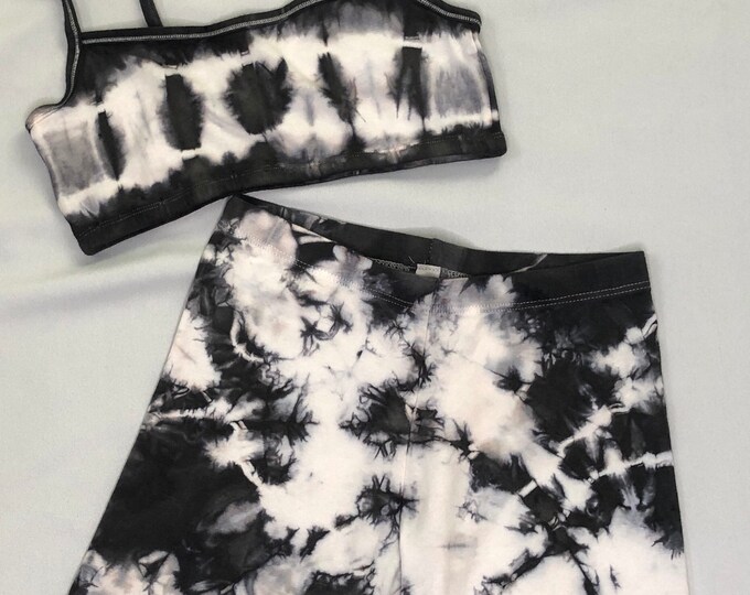 Black & White Tie Dye Matching Set Etsy
