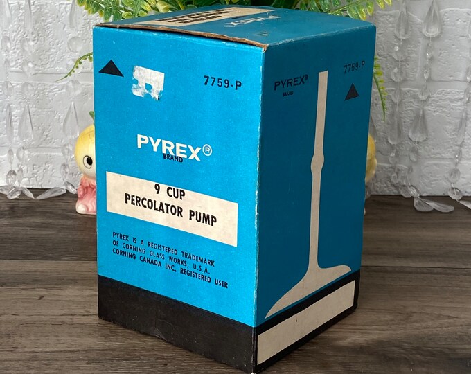 Pyrex 9 Cup Coffee Percolator Pump W Box Etsy