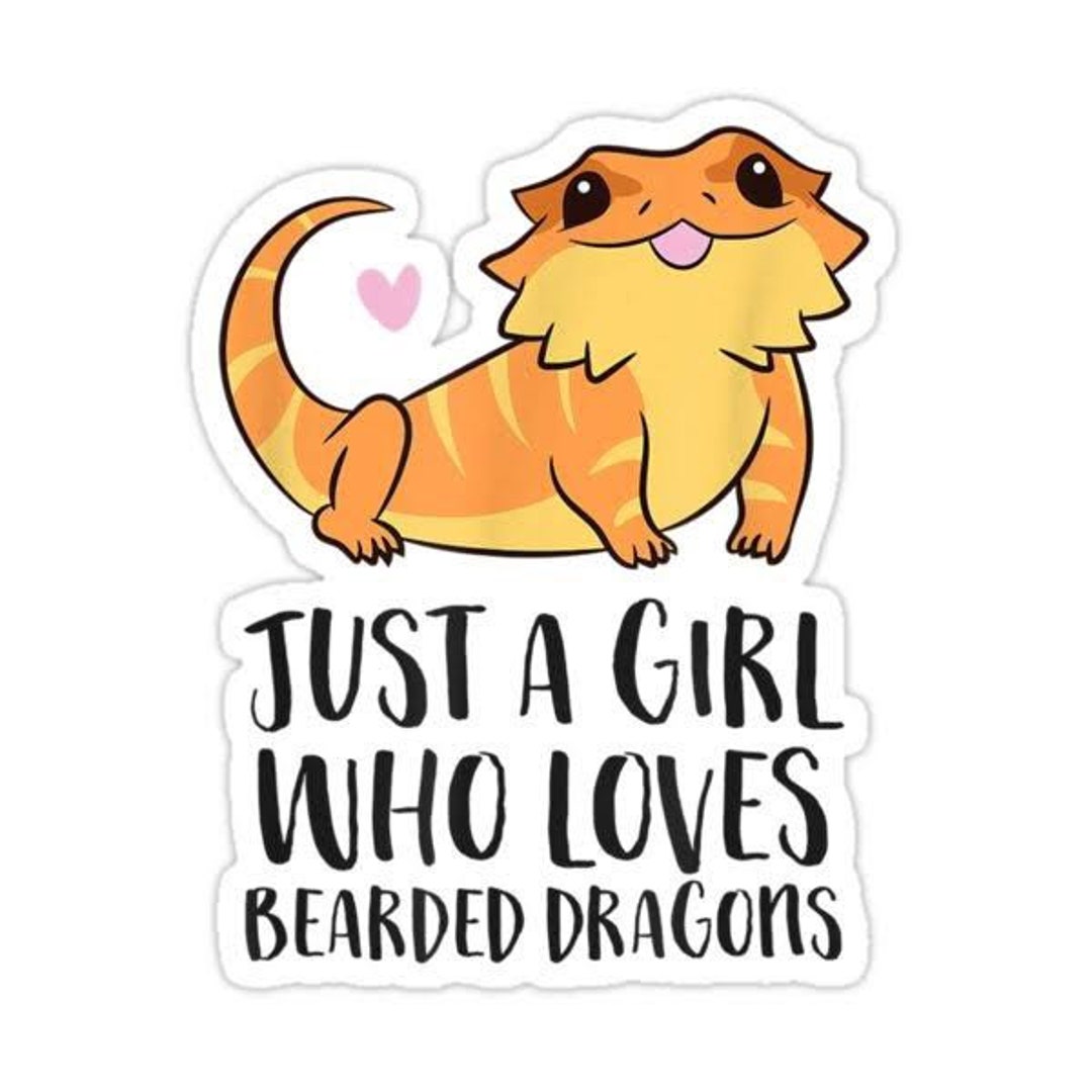 Just A Girl Who Loves Bearded Dragons Sticker - Etsy