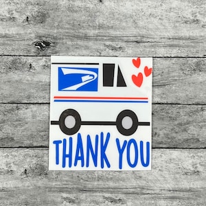 Thank You Mailman Mailbox Sticker Decal