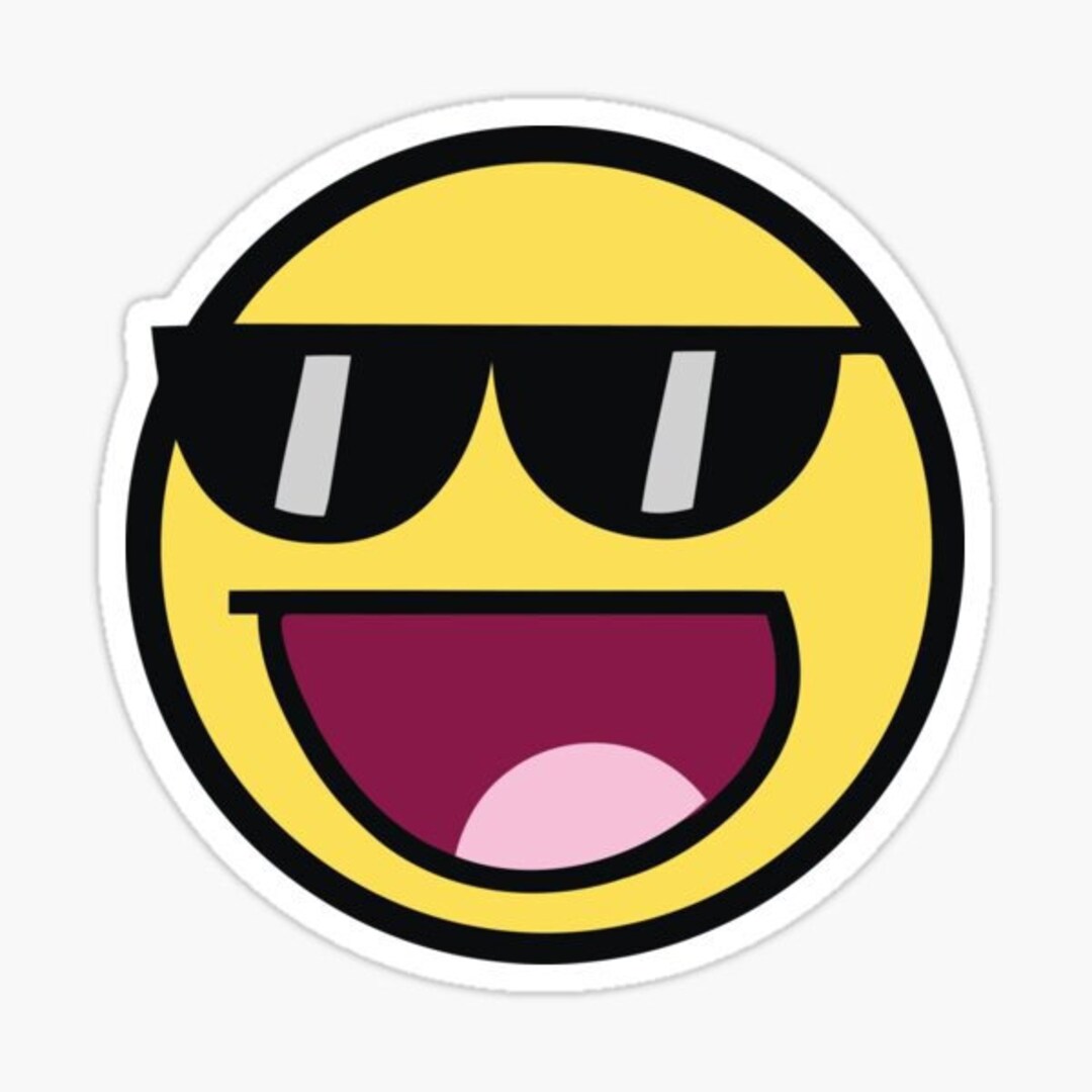 Cool Emoji Sticker Decal Etsy