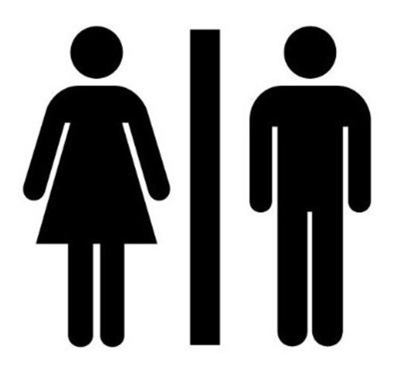 Men and Women Bathroom Decal Sticker - Etsy
