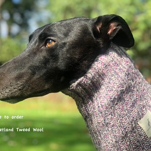 Valentines. Wool Dog Snood. Greyhound Galgo Whippet Lurcher Sighthound. Winter Neck Warmer. British Wool. Winter Dog Scarf. Dog Accessories.